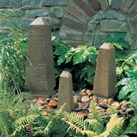 Gartentraum.de Garten Wasserspeier - Obelisken im 3er Set - Obelida Set