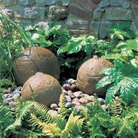 Gartentraum.de Klassische Kugel Quellsteine aus Stein als 4er Set - Pallare Set