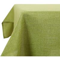 DECONOVO Tischdecke Leinenoptik Lotuseffekt Tischwäsche Wasserabweisend Tischtuch, 1 Stück, 132x229 cm, Grün - Grün - 