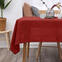 DECONOVO Tischdecke Leinenoptik Lotuseffekt Tischwäsche Wasserabweisend Tischtuch, 1 Stück, 137x200 cm, Rot - Rot - 