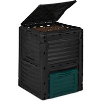 RELAXDAYS Komposter, 230 l, Kunststoff, Schnellkomposter für Küchenabfall & Gartenabfall, HBT: 80 x 60 x 57 cm, schwarz - 