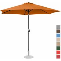 Uniprodo Parasol groot - oranje - zeshoekig - Ø 300 cm - kantelbaar