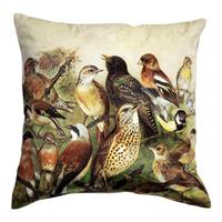 Countrylifestyle Kussen Fluweel country zangvogels