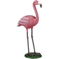 RELAXDAYS 1 x Dekofigur Flamingo, wetterfest, frostfest, Gusseisen, Innen und Außen, Gartendeko, HxBxT 57 x 35 x 17,5 cm, pink