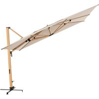 Doppler Sonnenschirm / Ampelschirm 'Alu Wood XL Ultra Pendelschirm 400 x 300', 400 x 300 cm, natur, Bezug Polyestergewebe, Gestell aus Stahl, 65,9