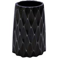 SPETEBO Edle Aluminium Vase im Wabenmuster - gerade / 18,5 cm