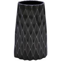 SPETEBO Edle Aluminium Vase im Wabenmuster - gerade / 26 cm