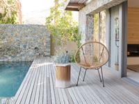 Beliani - Gartenstuhl mexikanischer Stuhl beige / natürlich Rattanstuhl Acapulco ii - Beige
