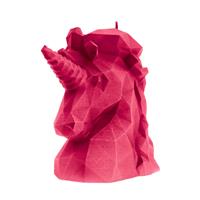 Gartentraum.de Pferdekopf Figur im modernen Design - Einhorn Kerze vegan - Simera / Pink dunkel