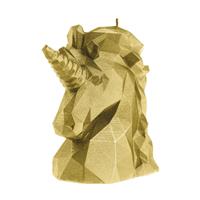 Gartentraum.de Pferdekopf Figur im modernen Design - Einhorn Kerze vegan - Simera / Gold