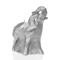 Gartentraum.de Kleine Elefanten Tierfigur - vegane Kerze aus Wachs - Silber - Cezano