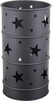 Westmann Feuerkorb Premium mit Sternenmotiv, Ø36xH65cm schwarz