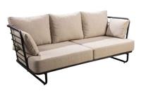 Yoi Taiyo sofa 3 seater alu black/flax beige