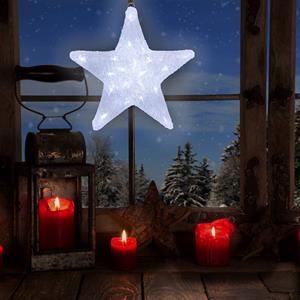 Monza Led Kerstster -Kerstverlichting - Feestverlichting Ster - Helder Wit - 30 X 5 X 30 Cm - Voor Binnen En Buiten