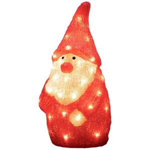 Konstsmide 6243-103 Acryl figuur Energielabel: G (A - G) Kerstman Warmwit LED Rood, Wit