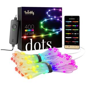 Twinkly Dots - 400 App-controlled RGB LEDs. 20 Meters. Clear Wire.