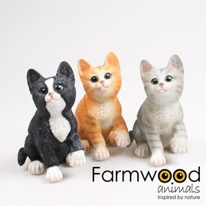 Farmwood Animals Tuinbeeld Kat poes zittend 15x12x17cm