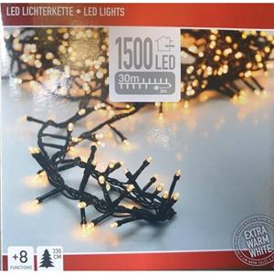 postenbörse LED Lichterkette 1500 Leds warmweiss für 3,30 m Baumhöhe - Dunkelgrün