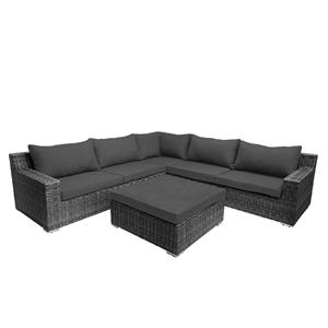 Mondial Living ¬æ Loungeset Colorado Falcon Grey Inclusief Hocker