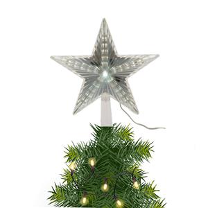 Bellatio Lichtgevende koel witte kerst ster H23 cm -