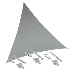 Hesperide Premium kwaliteit schaduwdoek/zonnescherm Shae driehoek beige 3 x 3 x 3 meter met ophanghaken -