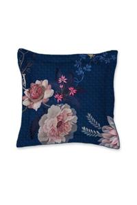 Pip Studio Tokyo Bouquet Square Cushion Dark Blue 45x45 cm