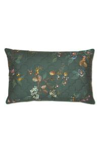 Pip Studio Kawai Flower Quilted Cushion Dark Green 45x70 cm