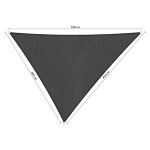 Shadow Comfort Compleet Pakket:  Driehoek 4x4,5x5m Duocolor Carbon Black Met Rvs Bevestegingsset En Buitendoek Reiniger