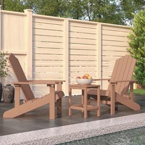 VidaXL Tuinstoelen Adirondack Met Tafel HDPE Bruin