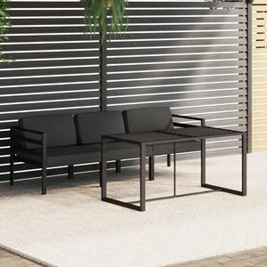 vidaXL 4-delige Loungeset met kussens aluminium antracietkleurig