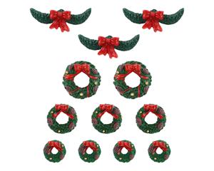LEMAX Garland and wreaths, set of 12