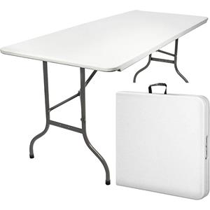 MaxxGarden Vouwtafel - Opvouwbare Kampeer Tafel - Tuin - Camping - Binnen - Weersbestendig - 180 X 74 X 74cm- Wit