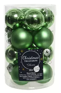 Kerstbal glas groen 16st