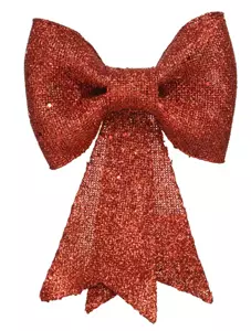 Decoris Strik glitter l23b31cm rood