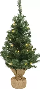 Decoris Everlands mini kerstboom, 90cm, 50 LED lampjes