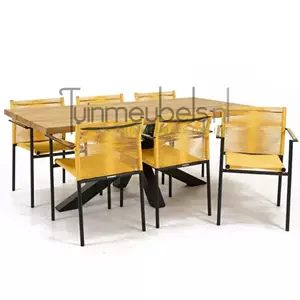 Applebee Tuinstoel Jakarta lemon met Spectral tafel 200 cm