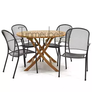 Sow Shin Europe GmbH Tuinstoel Caredo met Milton tafel rond 110 cm