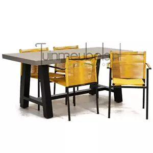 Applebee Tuinstoel jakarta lemon met toro tafel 180 cm