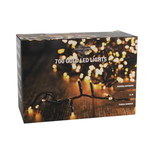 Svenska Living Kerstverlichting Goud Buiten 700 Lampjes 1400 Cm Inclusief Timer En Dimmer - Kerstverlichting Kerstboom