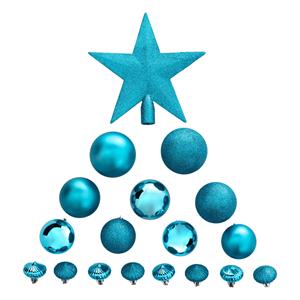 féériclightsandchristmas Fééric Lights And Christmas - Weihnachtskugel-set 18 stück türkis - Feeric lights & christmas - türkis
