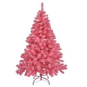 Merkloos Kunst kerstboom/kunstboom roze 120 cm -