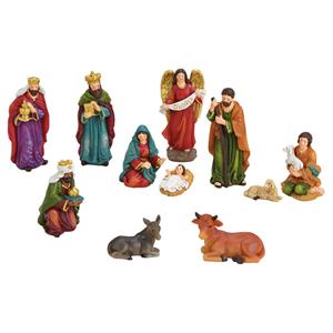 G. Wurm Set van 11x stuks kerststal beelden/kerstbeelden 3 tot 12 cm -