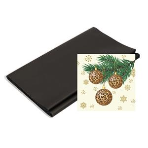 Duni Kerst thema tafel set met luipaard print zwart -