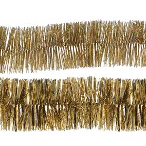 Decoris folie kerstslingers 4x stuks - goud - kunststof - 270 cm -