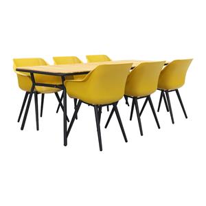 Hartman Sophie Studio Curry Yellow/bella 220x95 Cm. - 7-delige Tuinset