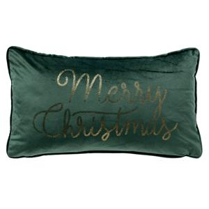 Merry Christmas ierkussen 30x50 Groen - Kerst Decoratie - Velvet