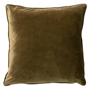 Dutch Decor Finn ierkussen Velvet Military Olive 45x45 Cm - Groen