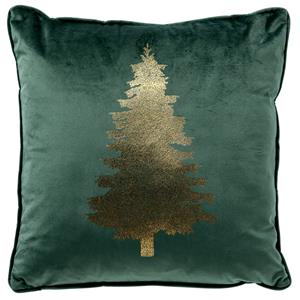Tree ierkussen 45x45 Groen - Kerst Decoratie - Velvet
