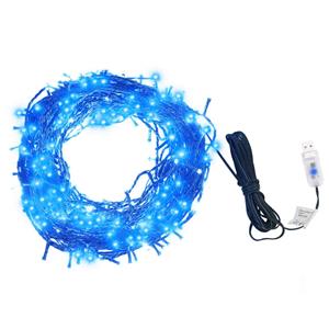 vidaXL Lichterkette mit 400 LEDs Blau 40 m 8 Lichteffekte 