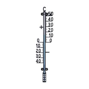 Esschert Design Buiten profiel thermometer zwart van kunststof 10 x cm -